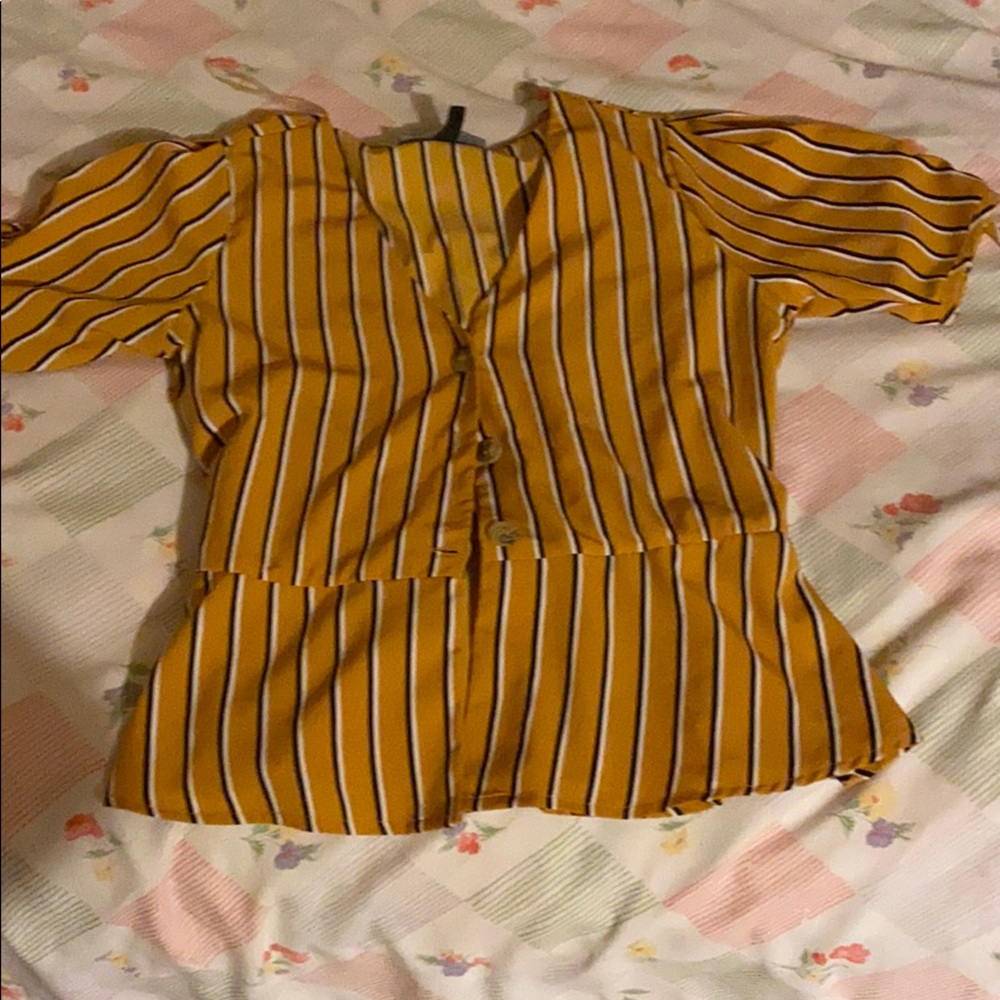 Peplum Top with Ties